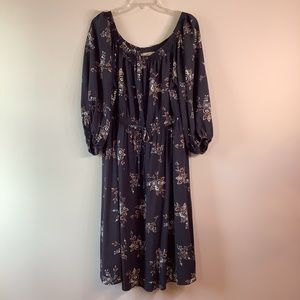 LOFT, Women’s, dress, size Large, midi length, off the shoulder.